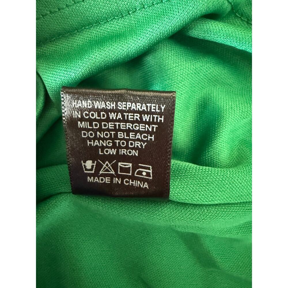 Tuckernuck Pomander Place Emerald Crinkle Lurex Lillith Green Dress  Size S - Picture 14 of 15